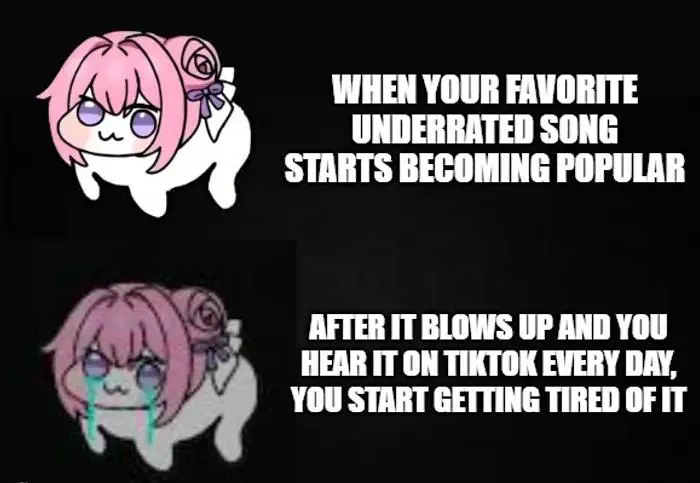 Underrated Song meme tired of viral TikTok