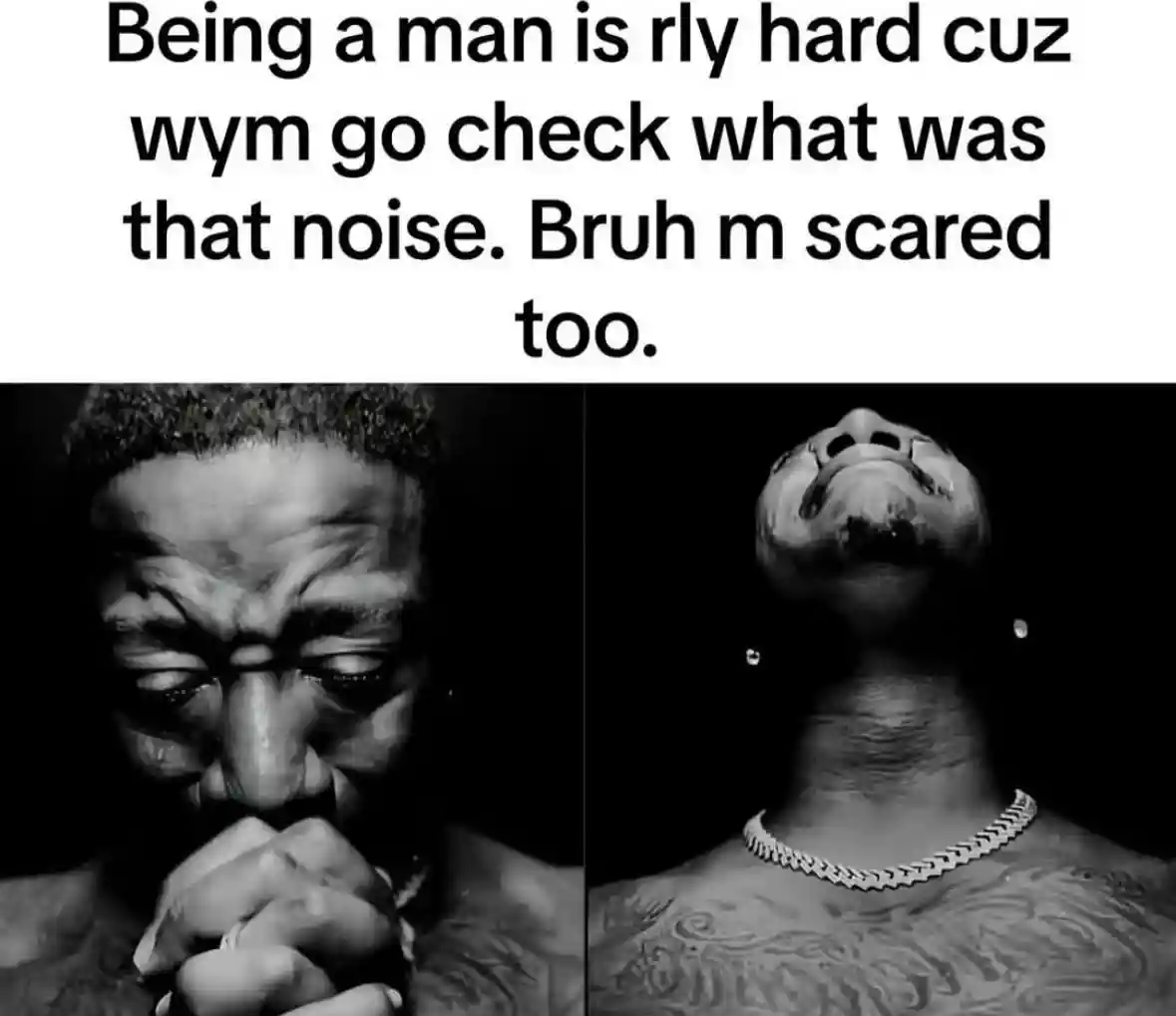 Yung joc crying meme scared to go check that noise