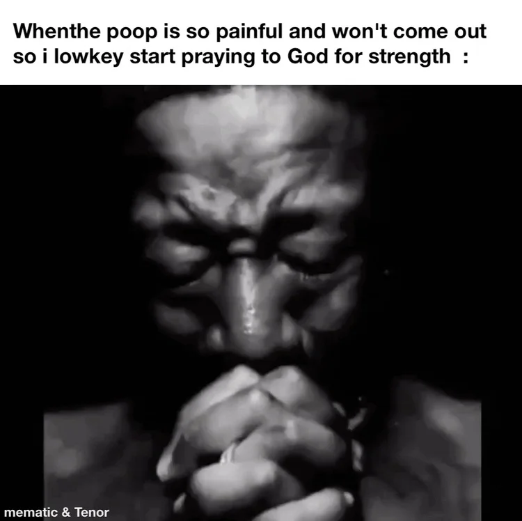 Yung joc crying meme praying for help to poop