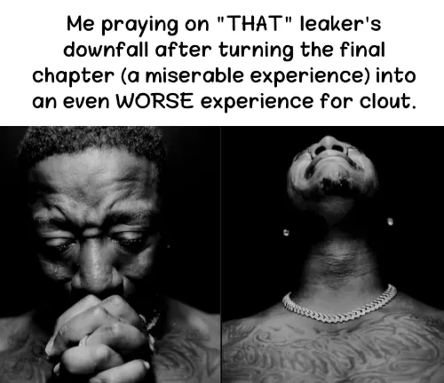 Yung joc crying meme praying for leaker's downfall