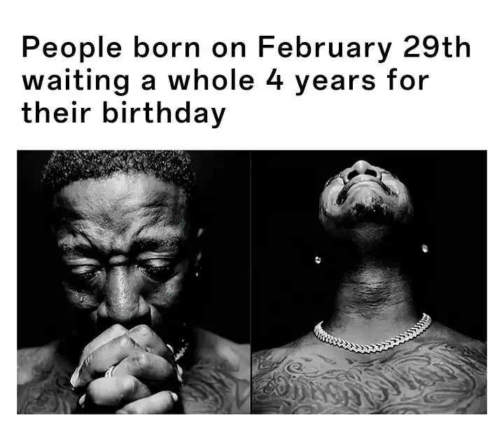 Yung joc crying meme people born on february 29 waiting 4 years for birthday